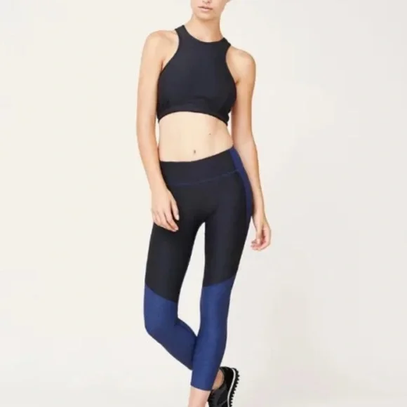 Outdoor Voices Warmup Legging and Venus Crop Bra Top Navy Graphite Set S/M - Picture 4 of 11